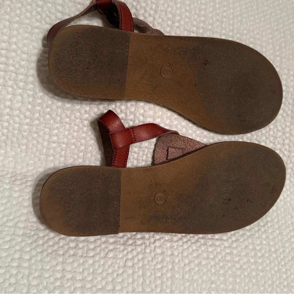 Women's Brown Sandals - Picture 2 of 2